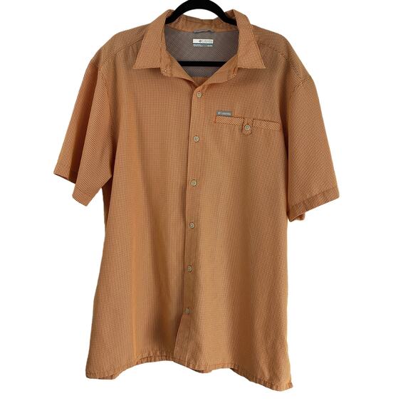 Columbia Button Up Plaid Comfort Shirt Men's Size XL/TG  Short Sleeve Breathable - Picture 1 of 5